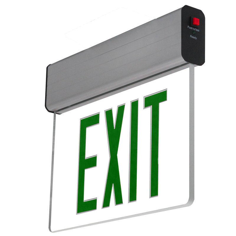 Light Fixture Industries Aluminum SurfaceMounted EdgeLit LED Exit